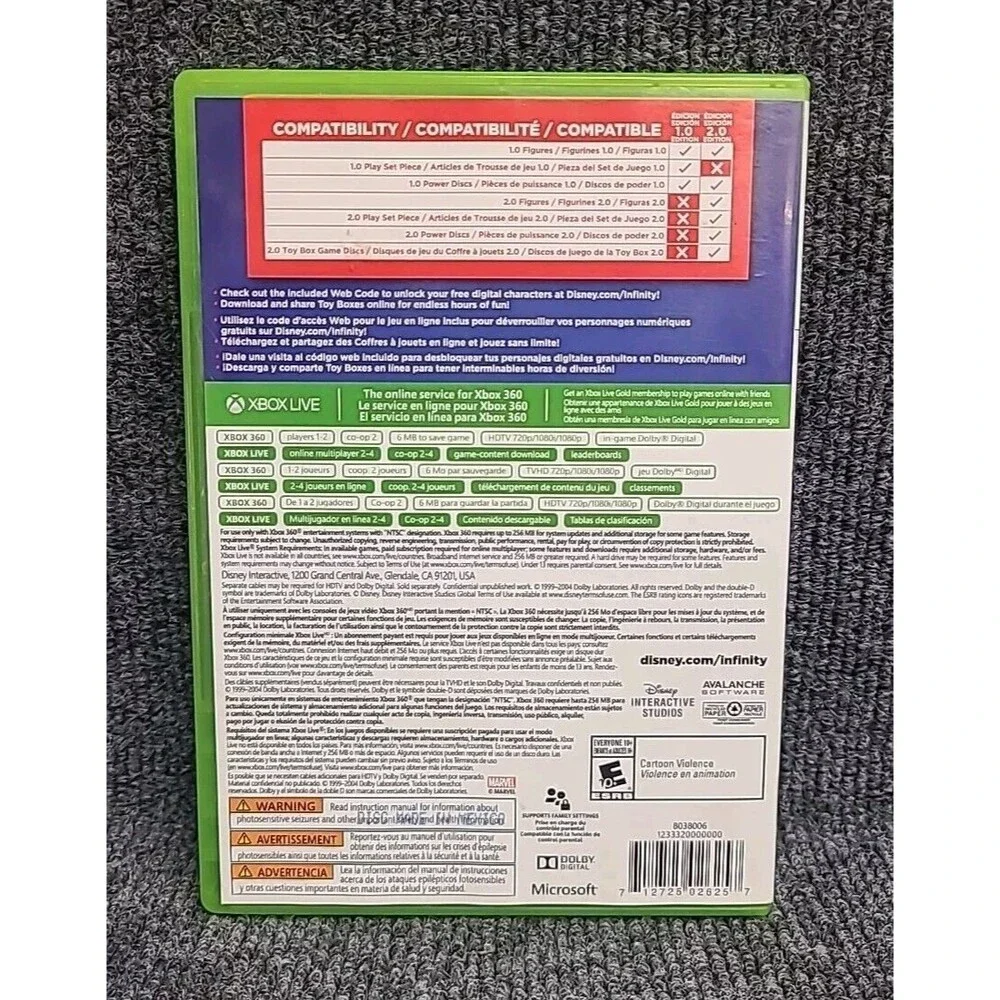 Xbox 360 Disney Infinity 2.0 Edition Microsoft 2014 Tested